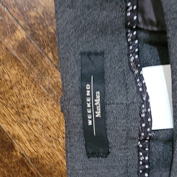 Women's MaxMara grey knit pant, cigarette fit, size 12, like new - Picture 2 of 4